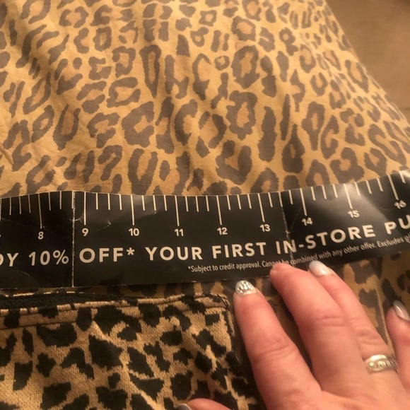 Sans Souci  size small black & brown leopard print stretch mini skirt - Picture 3 of 5